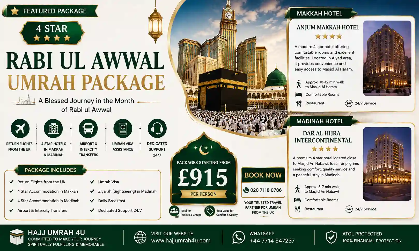4 Star Rabi ul Awwal Umrah Package 1